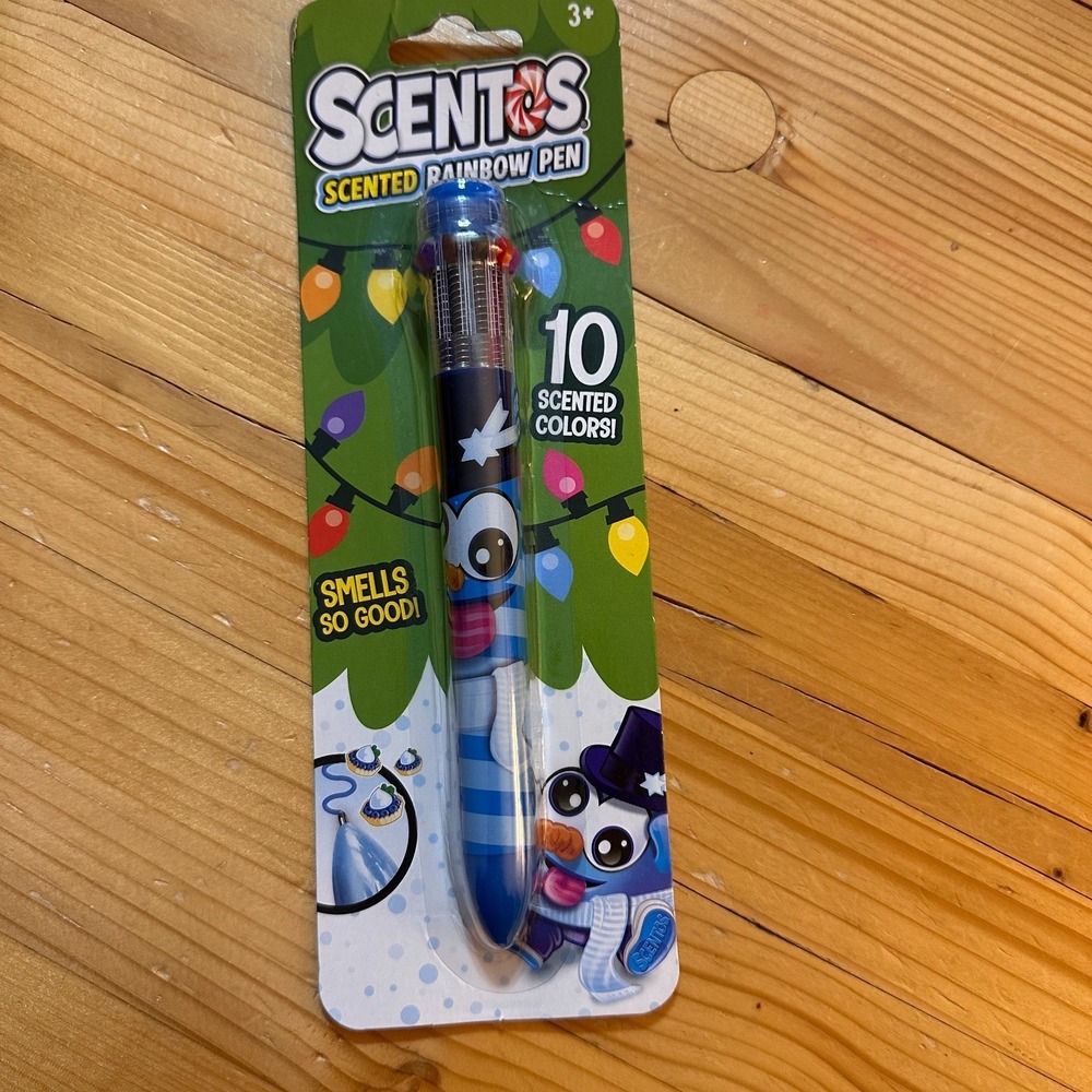 Scentos‎ Scented Rainbow Pen 10 Colors Multi Color Retractable Holiday Christmas